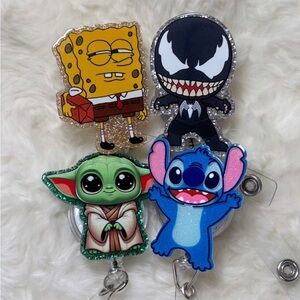 Cartoon character badge reels